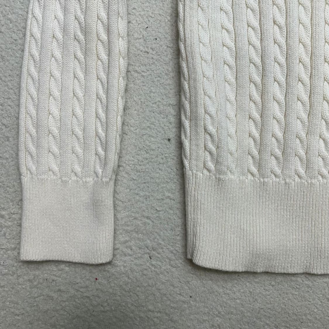 폴로랄프로렌 블랙라벨 아이보리 케이블 코튼 가디건 M 상품이미지3
