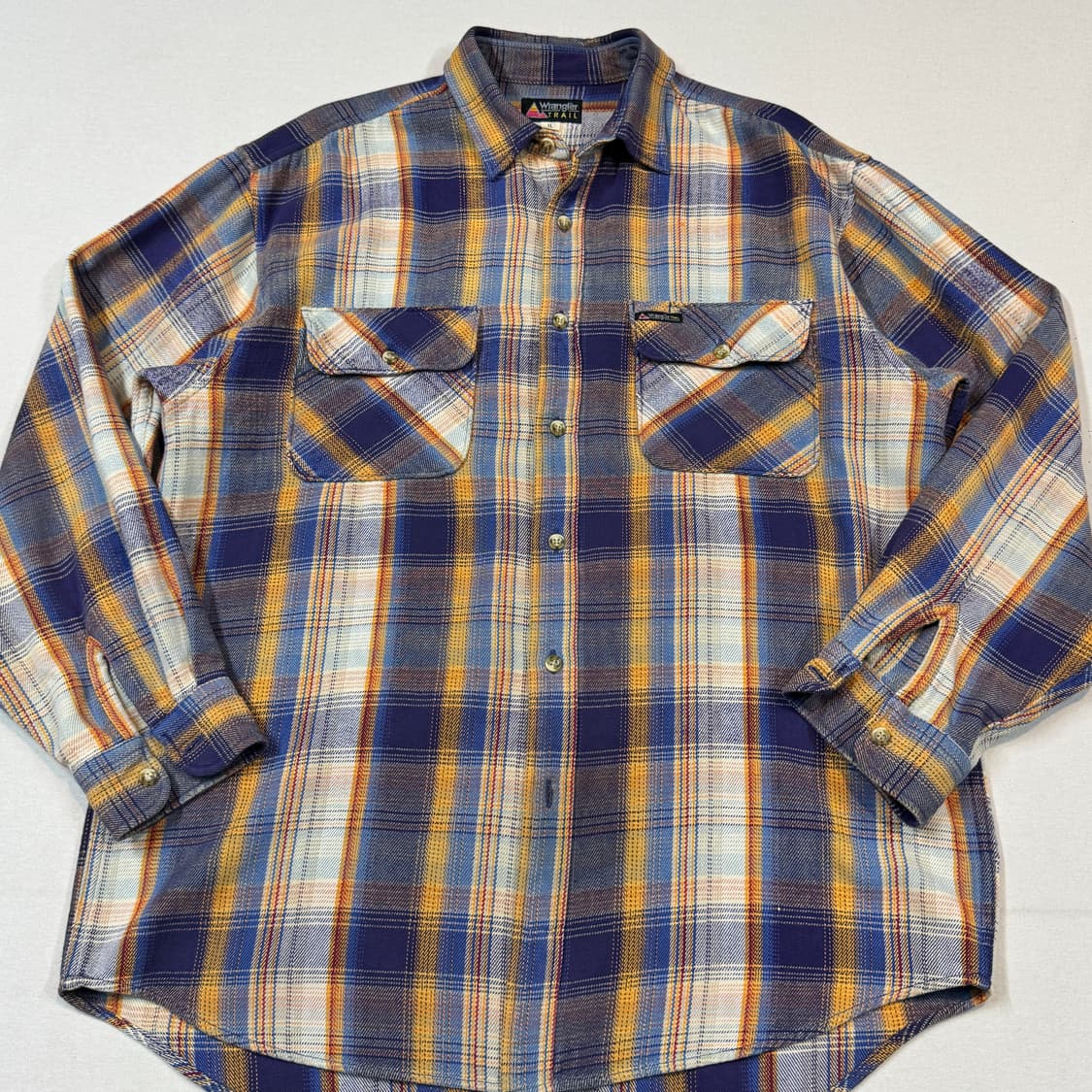 XL) Wrangler Trail 랭글러 플란넬 옴브레 체크 셔츠 상품이미지2