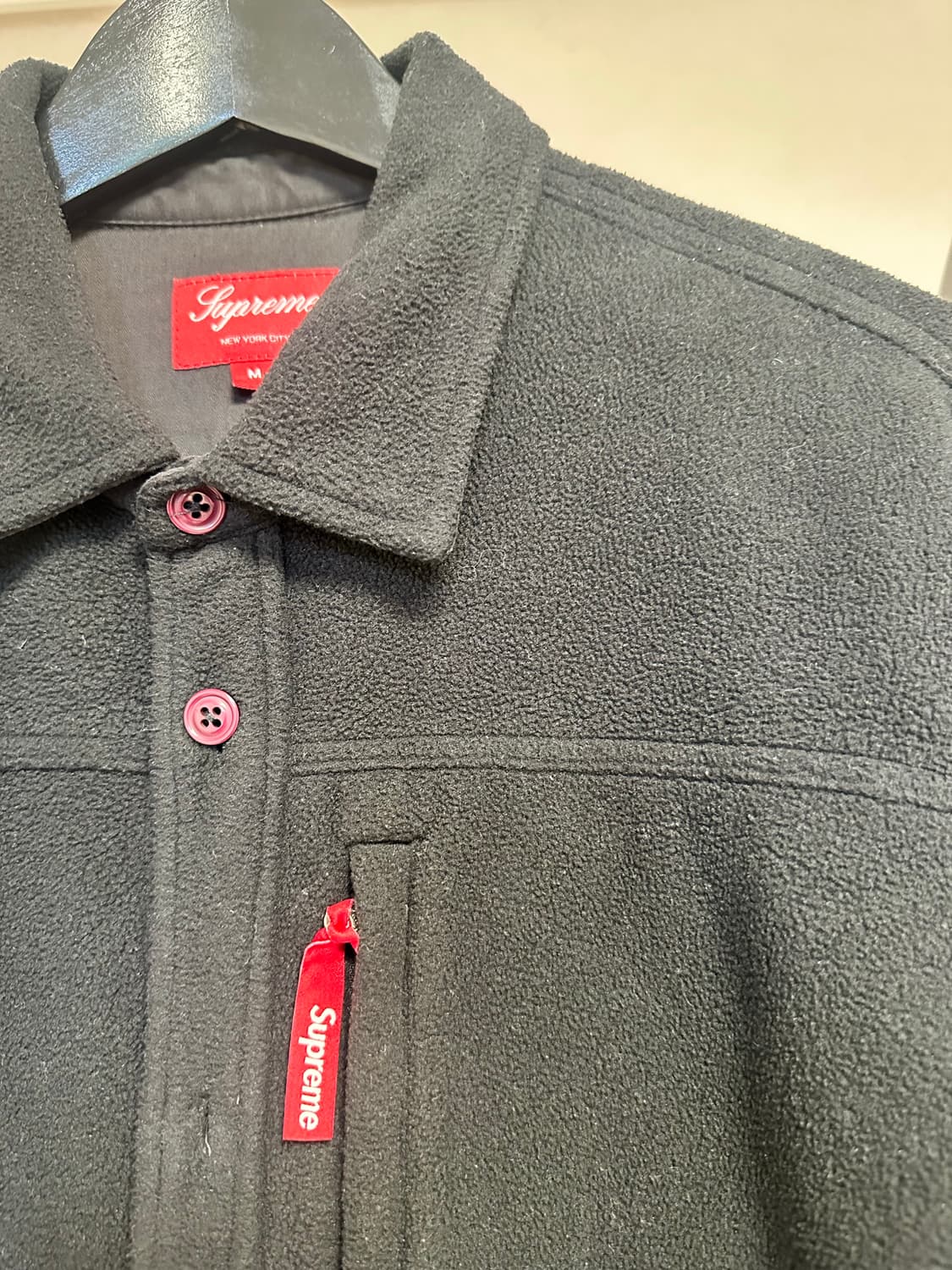 정품 Supreme polartec fleece shirt  판매합니다 상품이미지3