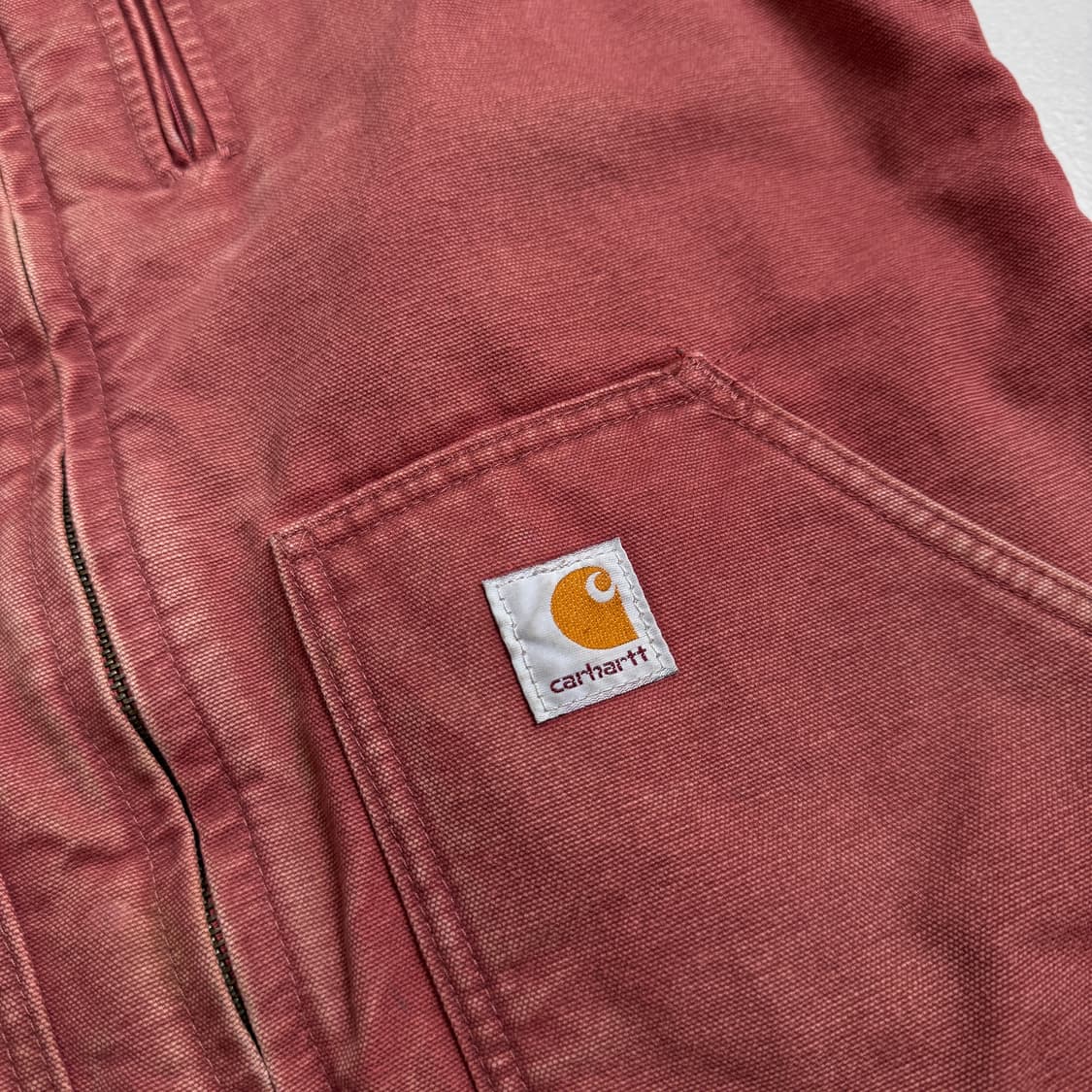 칼하트 OG 핑크 덕캔버스 워크 베스트 조끼 상품이미지5