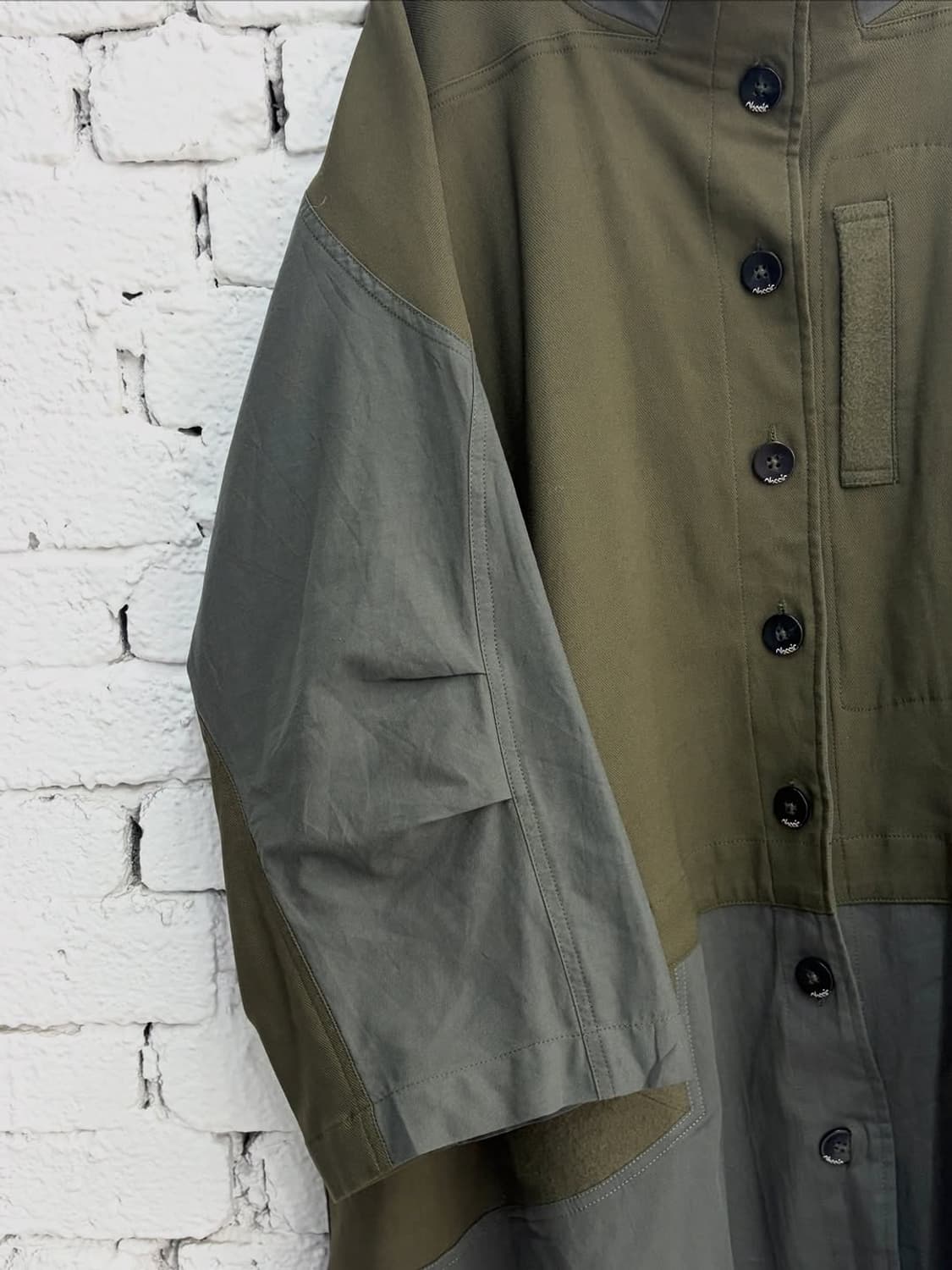 Patchwork Military Stand Coat 상품이미지6