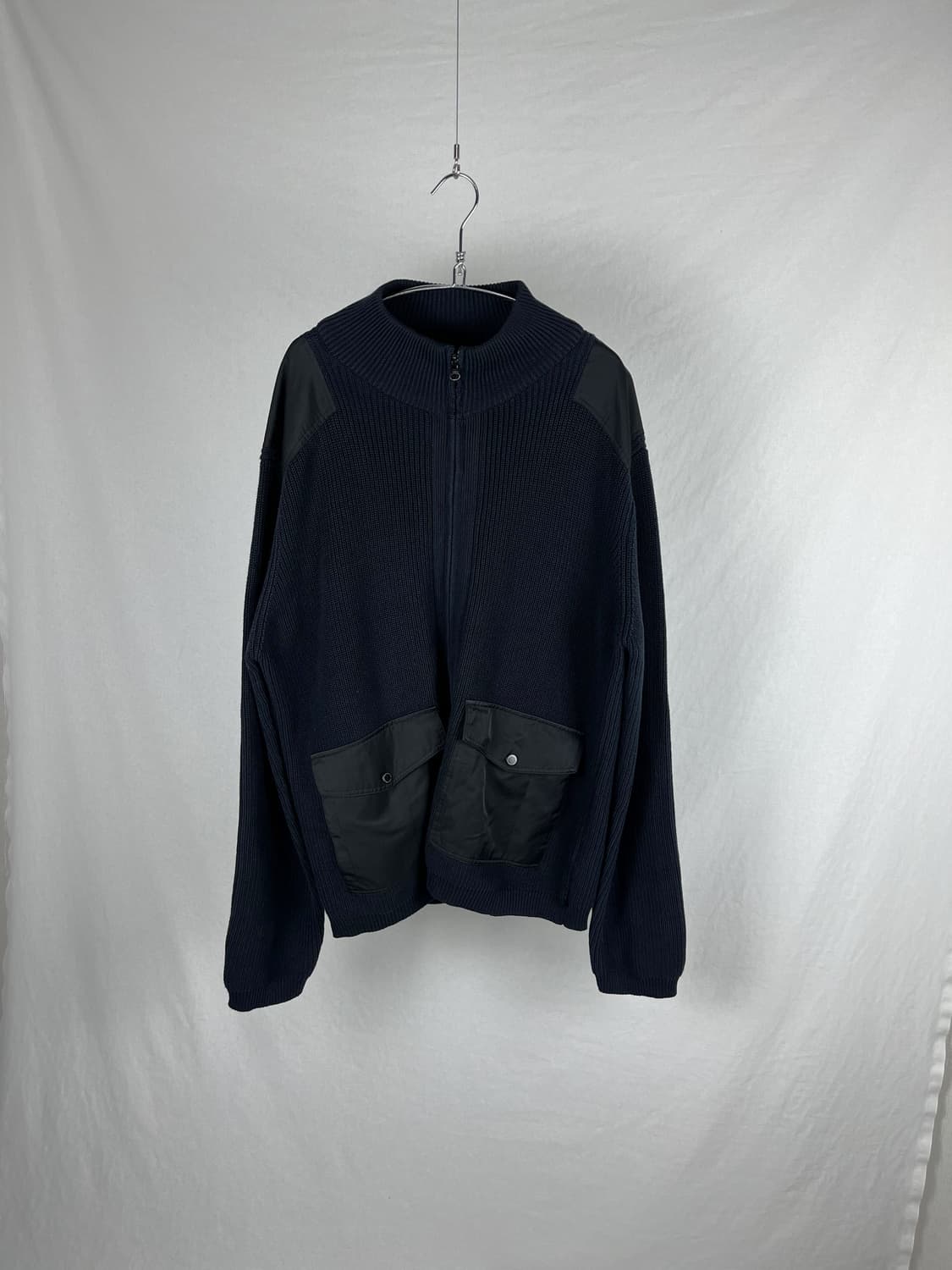 Calvin Klein Jeans 나일론 판넬 니트 집업 상품이미지1