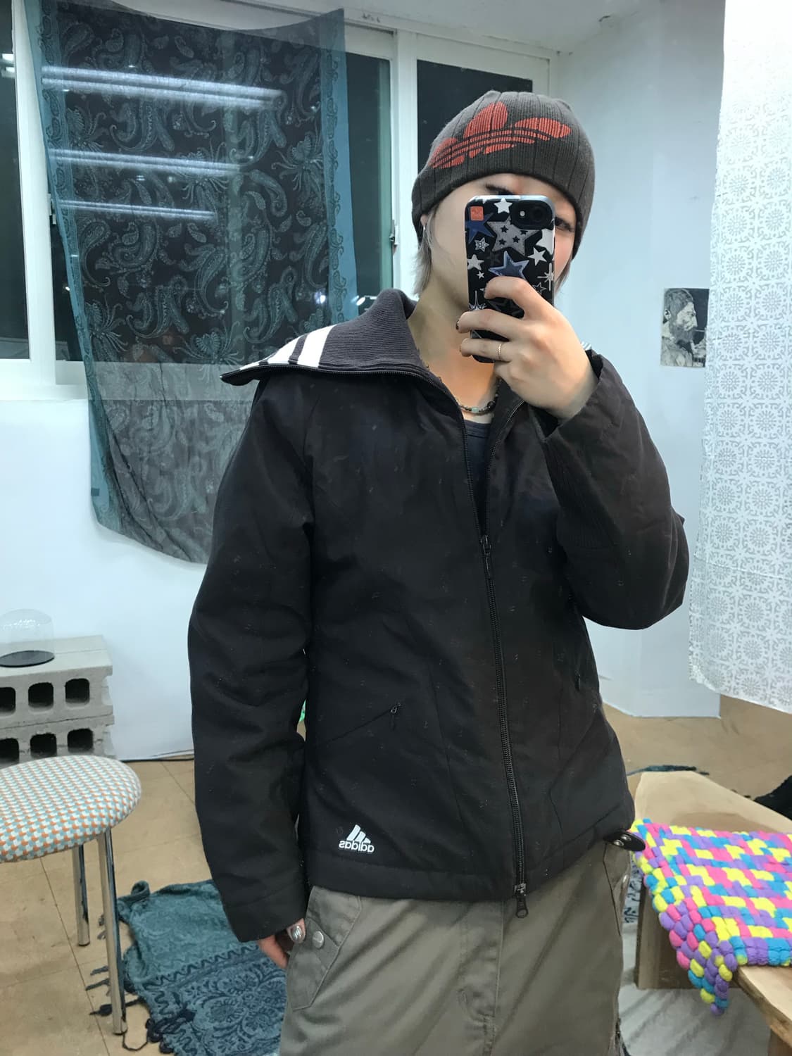 아디다스 여성 삼선 패딩 자켓 상품이미지2