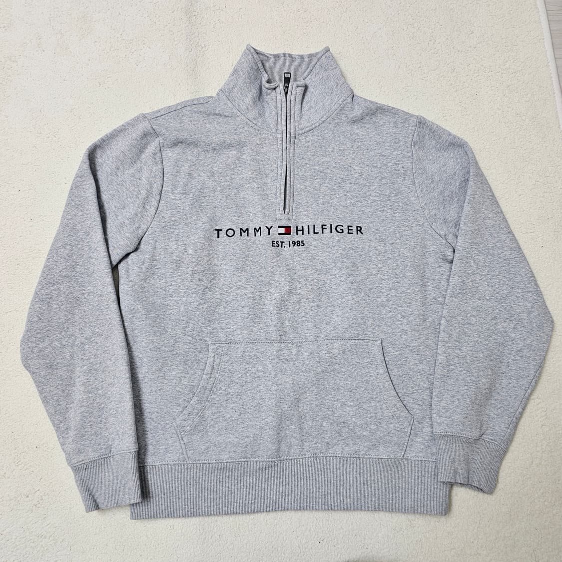 L 타미힐피거 하프집업 맨투맨 그레이 상품이미지1