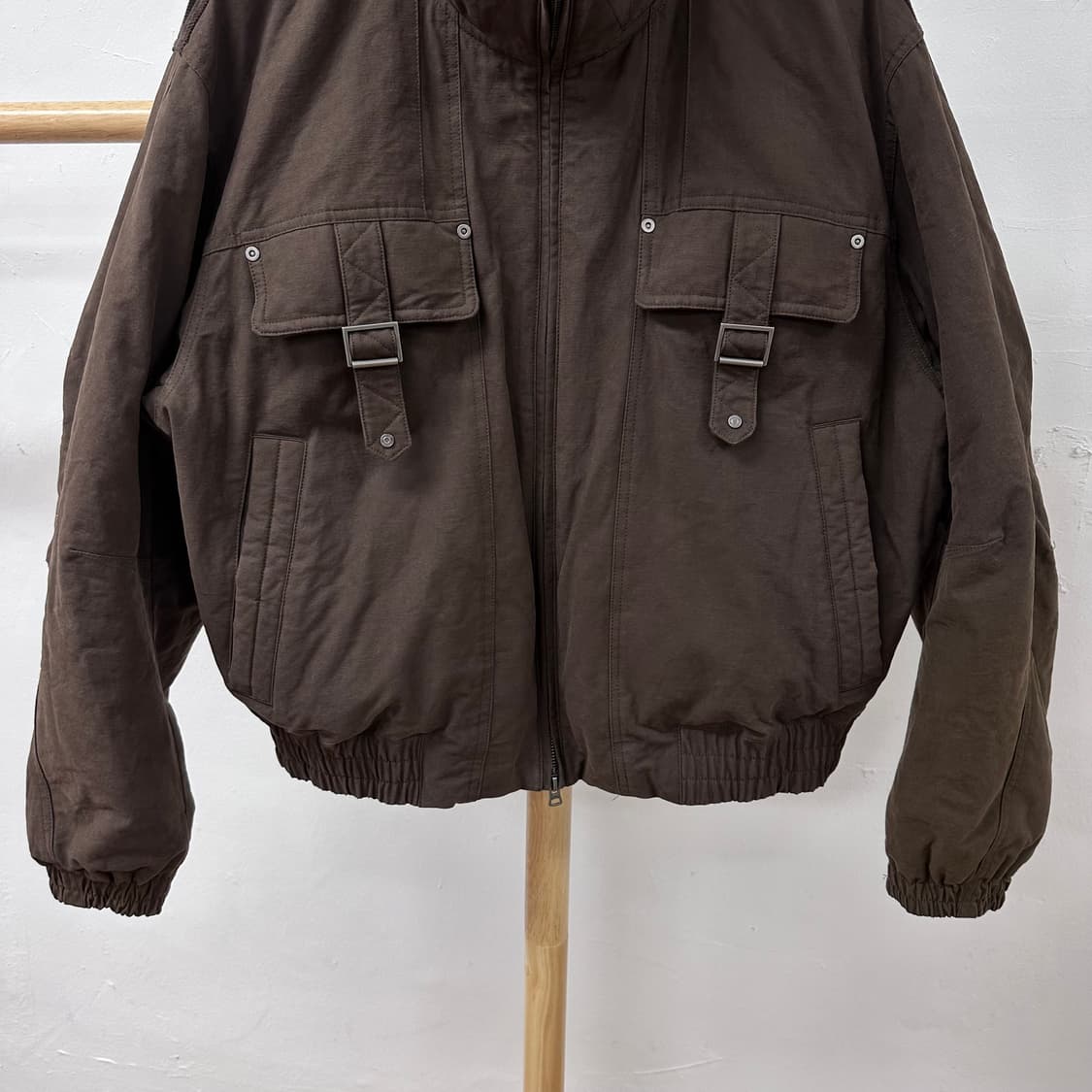 ILCORSO 일꼬르소 크롭 파일럿 자켓 브라운 L사이즈 J32 상품이미지3