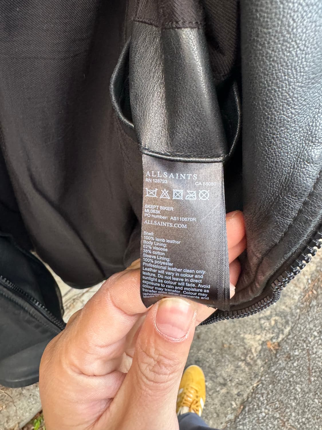 올세인츠 양가죽 더블라이더 가죽 레더 자켓 m 상품이미지8
