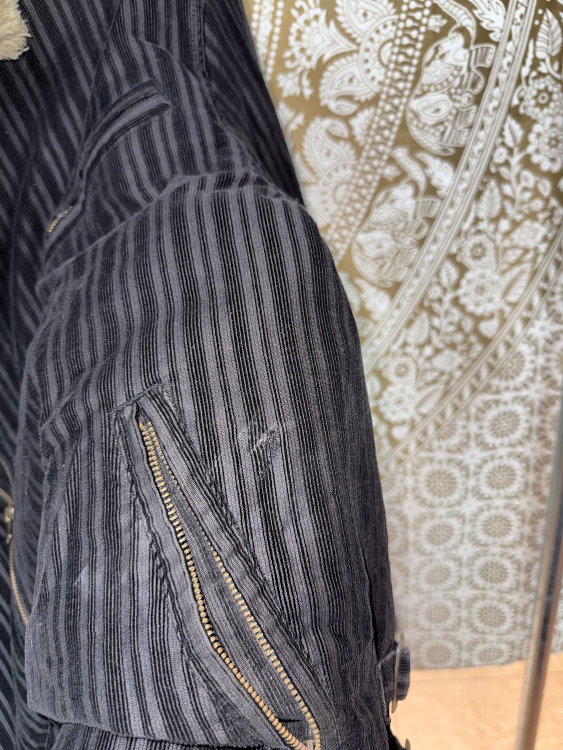 리바이스 골덴 스트라이프 사선지퍼 양털 쉐르파 자켓  상품이미지8