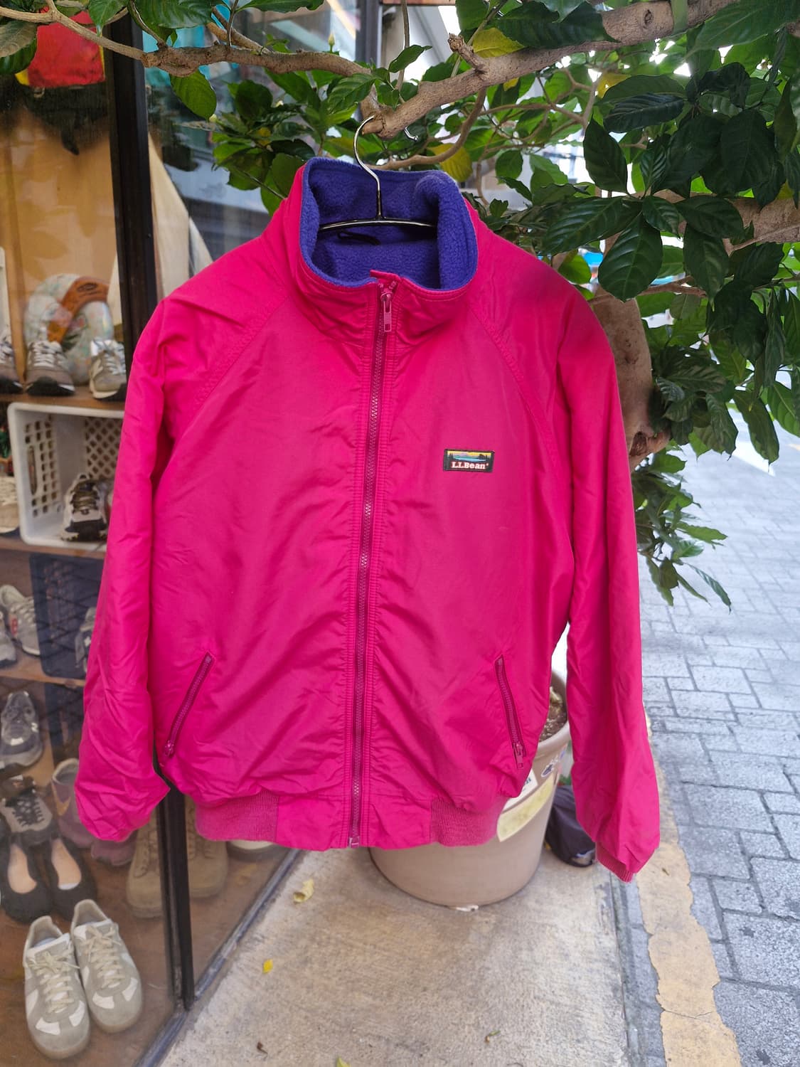 Z-112 90s 엘엘빈 나일론 웜업 자켓 체핑 상품이미지1