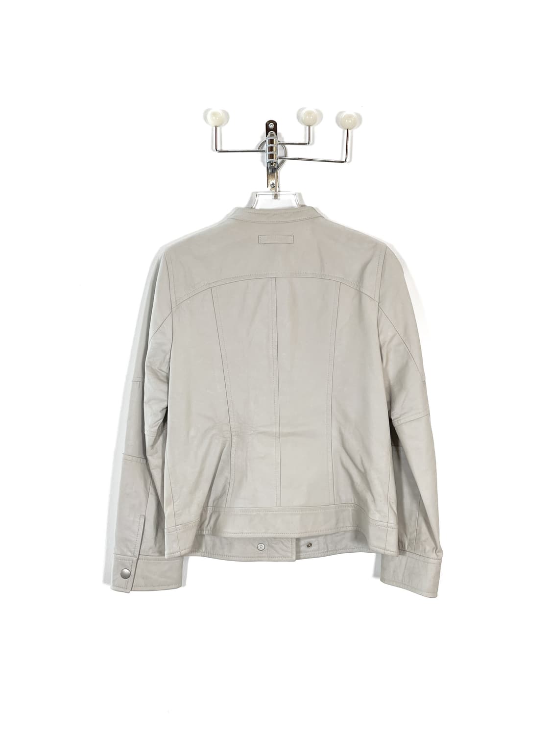 빈티지 화이트 레더 자켓 상품이미지8