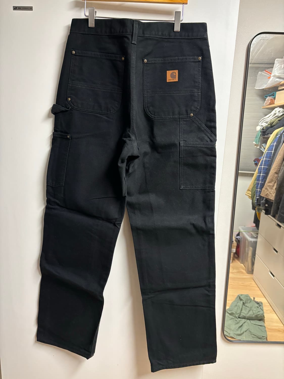 [31X32] 칼하트 더블니 워크팬츠 블랙 상품이미지2