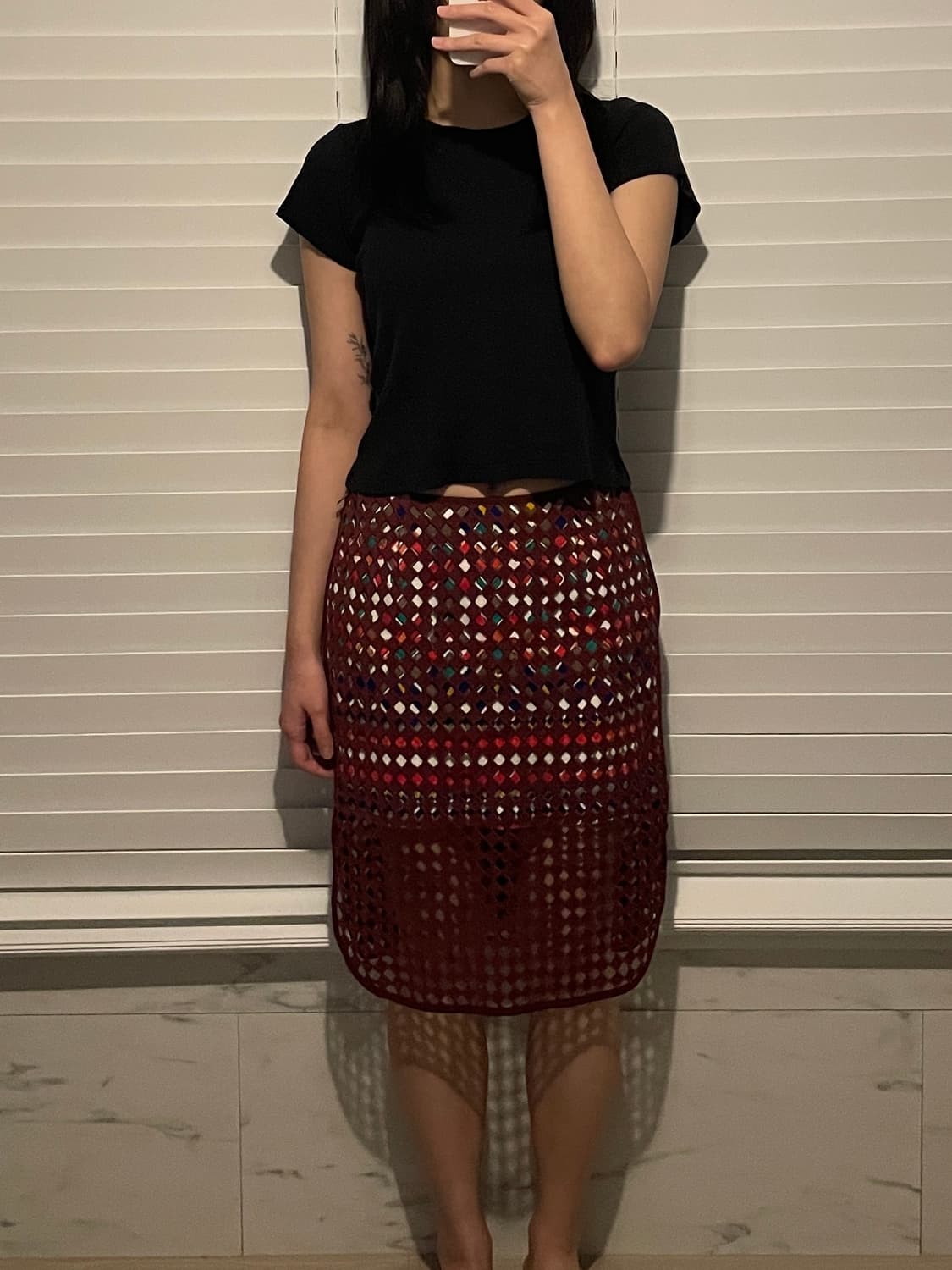 오즈세컨 시스루 레이어드 스커트 상품이미지1