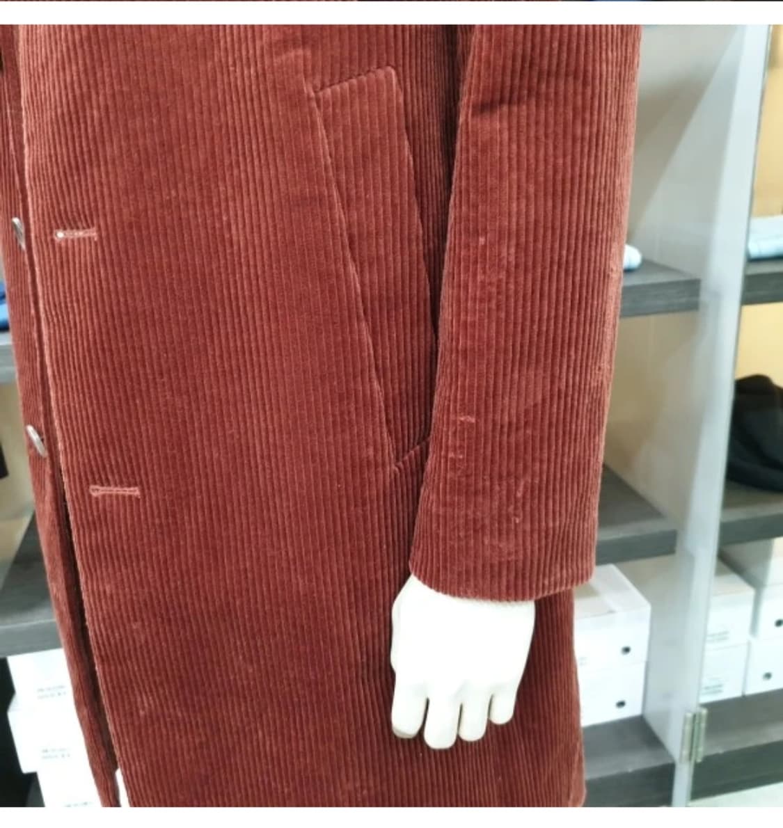 (새상품급)바쏘 코듀로이 브라운 맥코트 XL 상품이미지8