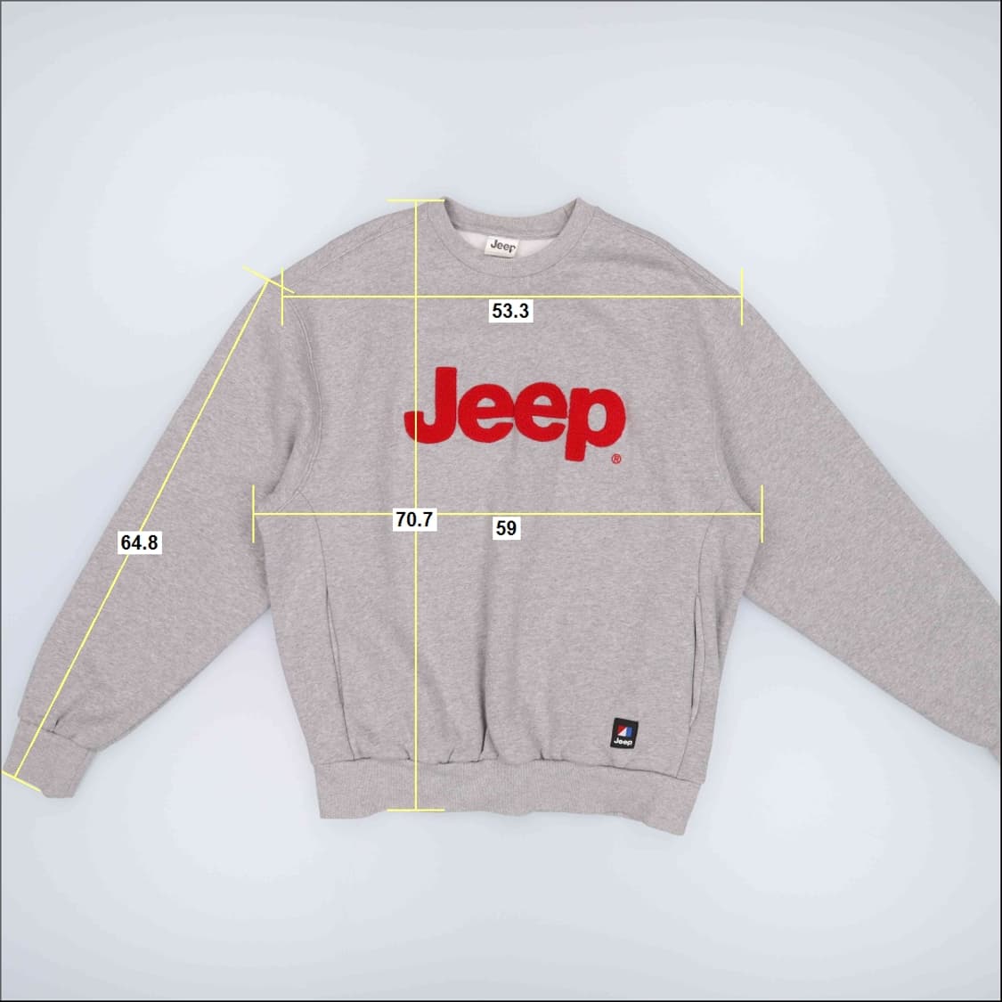 [L] 지프 빅로고 기모 맨투맨 티셔츠 1103HR1 상품이미지7