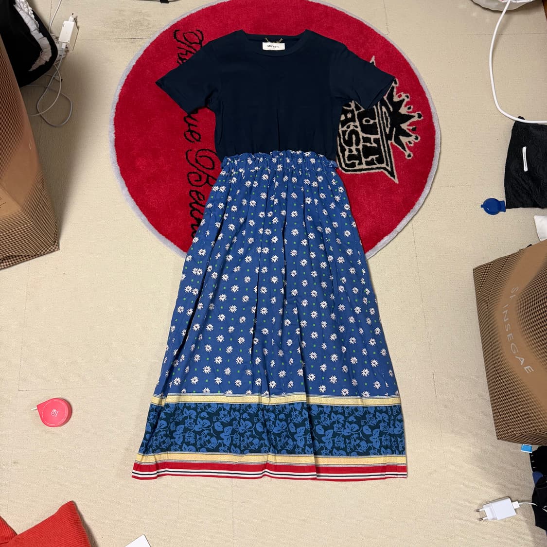 무베일 패턴 원피스 상품이미지1