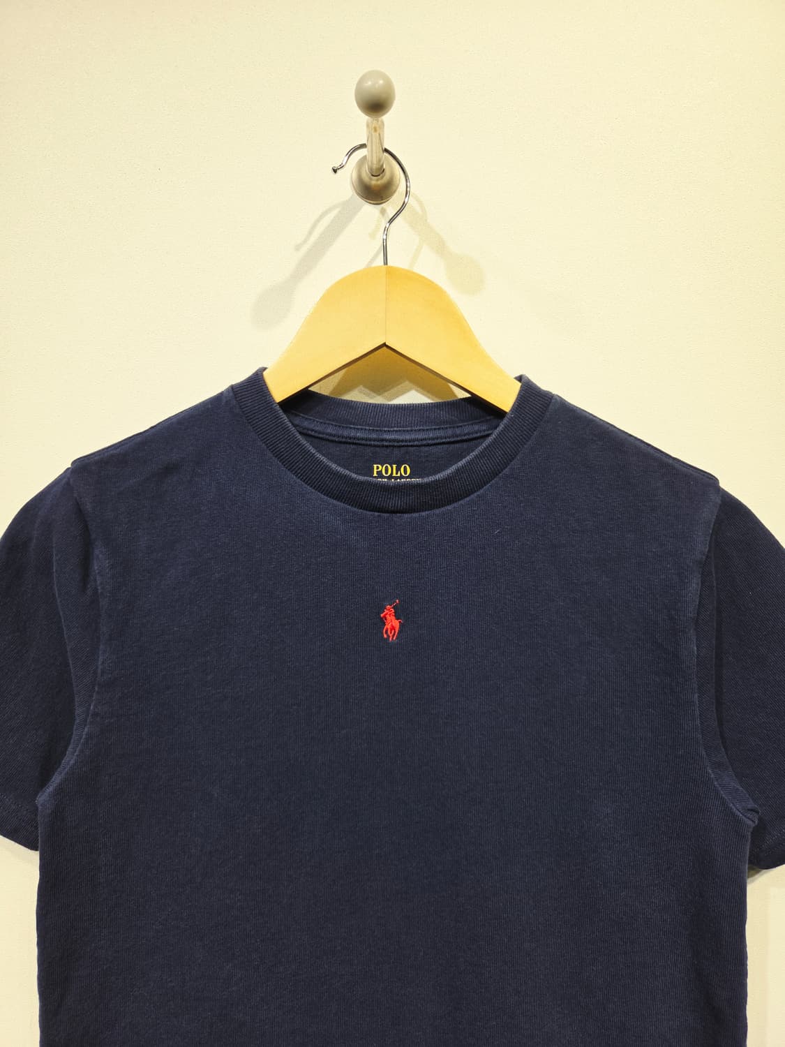 폴로 랄프로렌 중앙 로고 반팔 티셔츠 네이비 상품이미지2