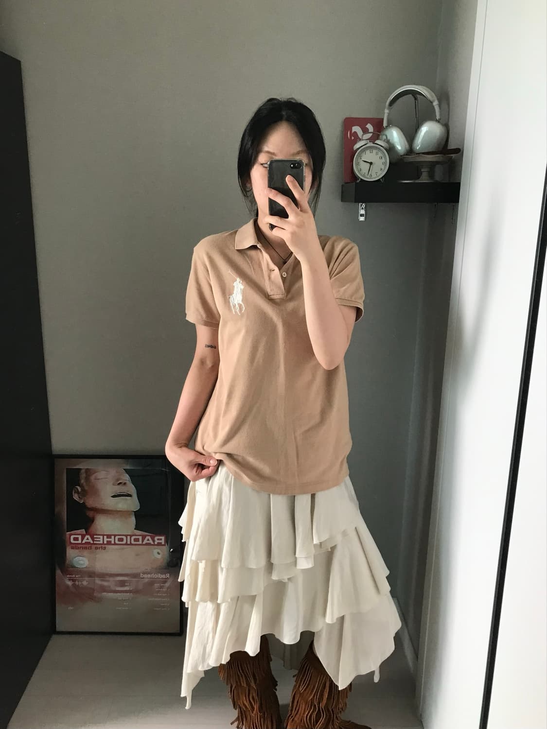 폴로 랄프로렌 빅포니로고 베이지 카라티 상품이미지2