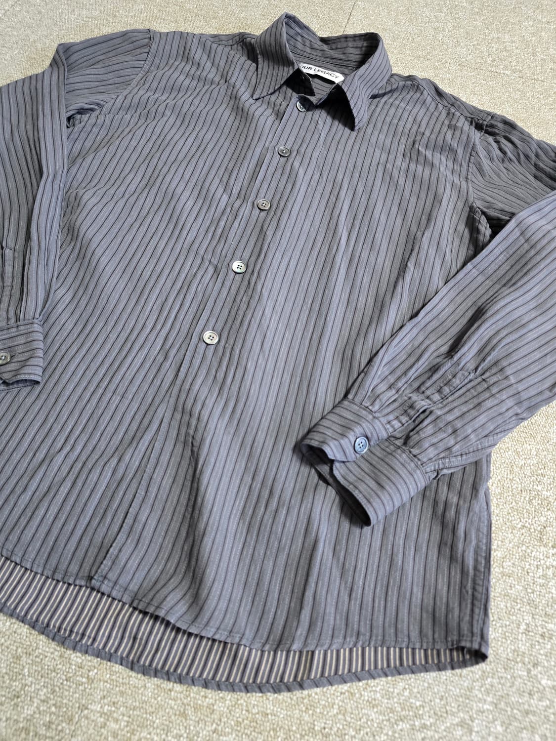 OUR LEGACY BEYOND 스트라이프 셔츠 48 아워레가시 새제품 상품이미지2