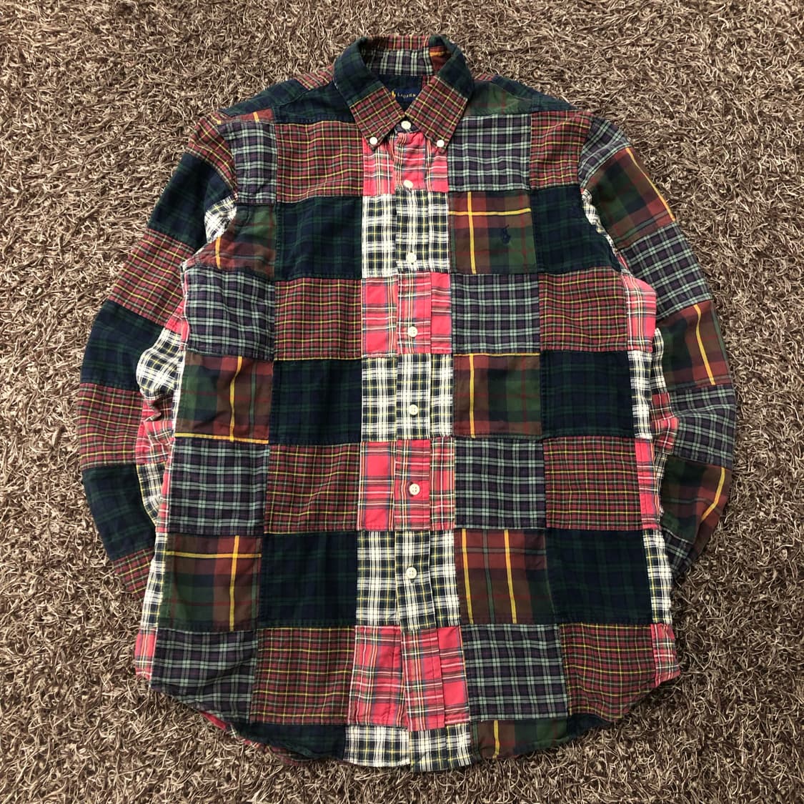 폴로 랄프로렌 패치워크 마드라스 셔츠 상품이미지1