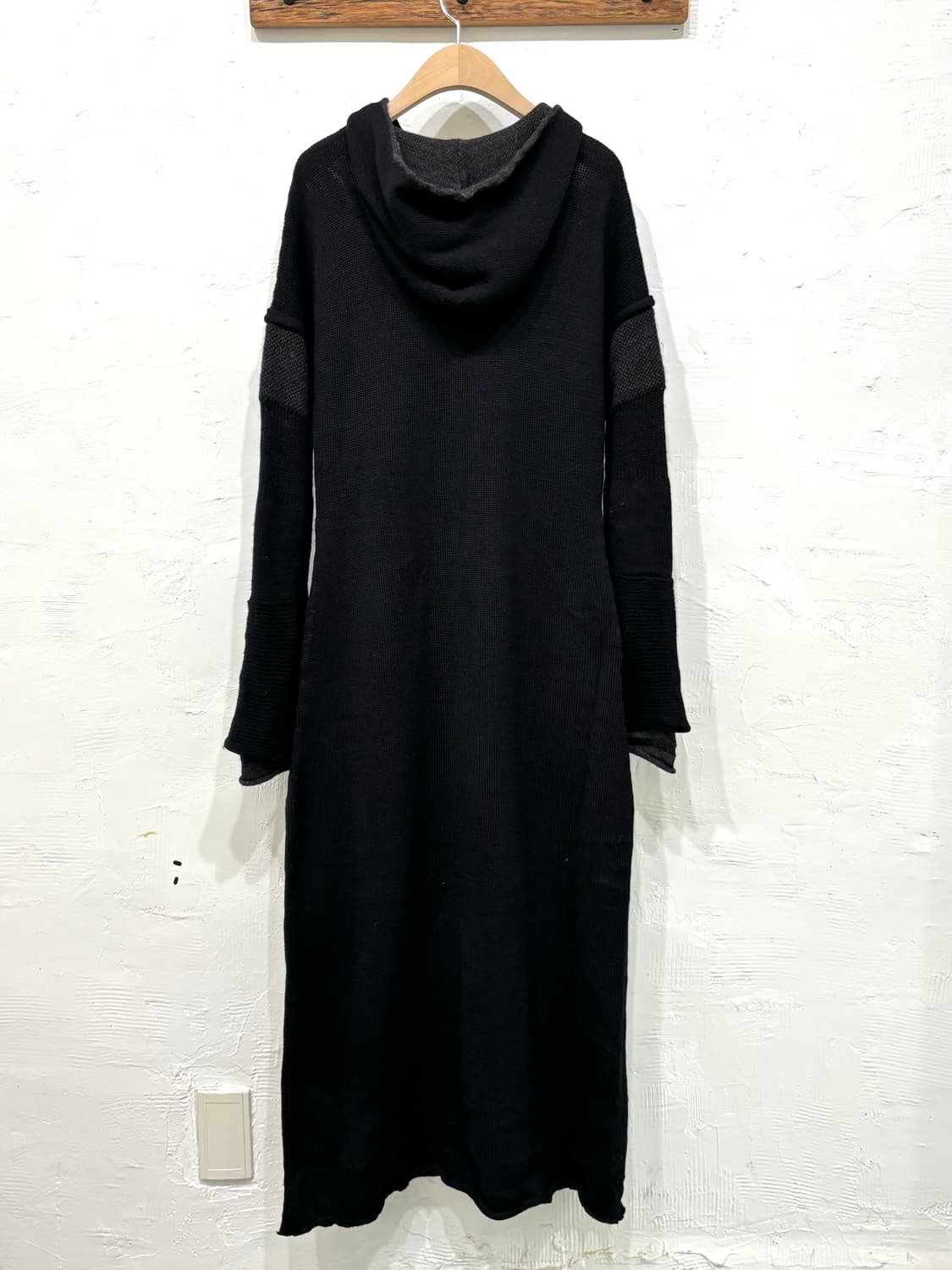 Yohji Yamamoto 요지야마모토 블랙 후드 롱 원피스 상품이미지6
