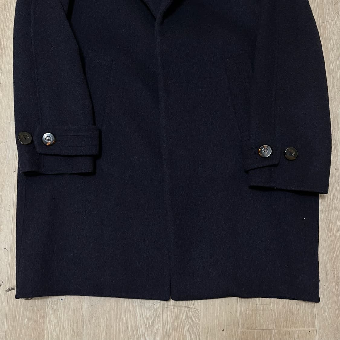 한섬 시스템 여성 핸드메이드 캐시미어 코트 [네이비] 82-94-160 상품이미지3