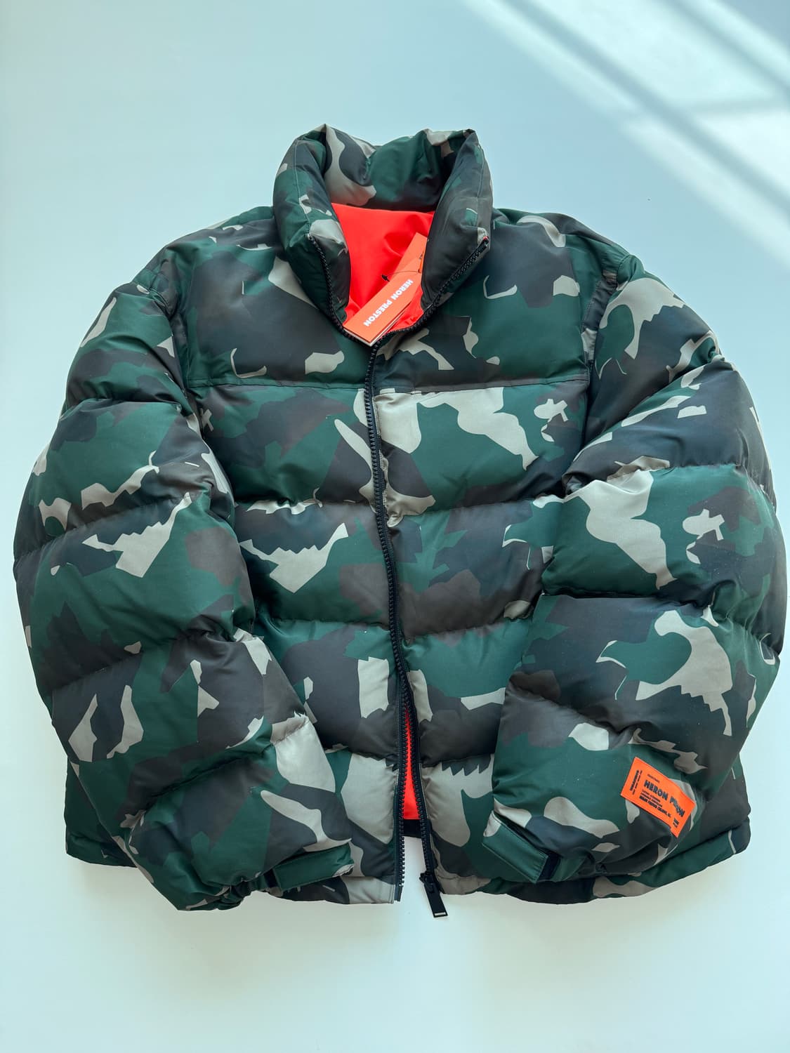 헤론 프레스턴 카모 패턴 구스다운 패딩 점퍼 상품이미지1