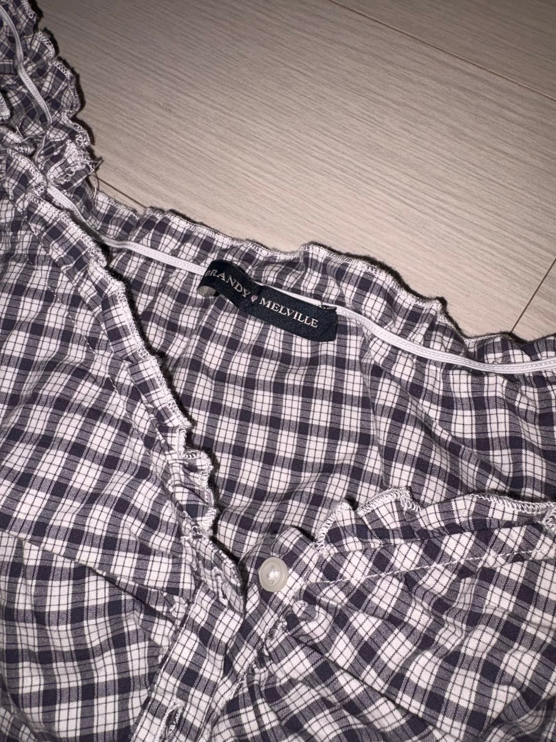 (새상품) 브랜디 멜빌 Brandy Melville 체크 블라우스 상품이미지2