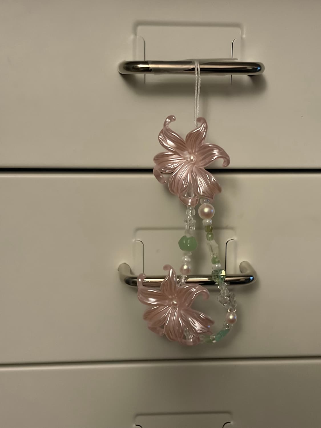 Double Pink lily keyring. handmade 상품이미지1