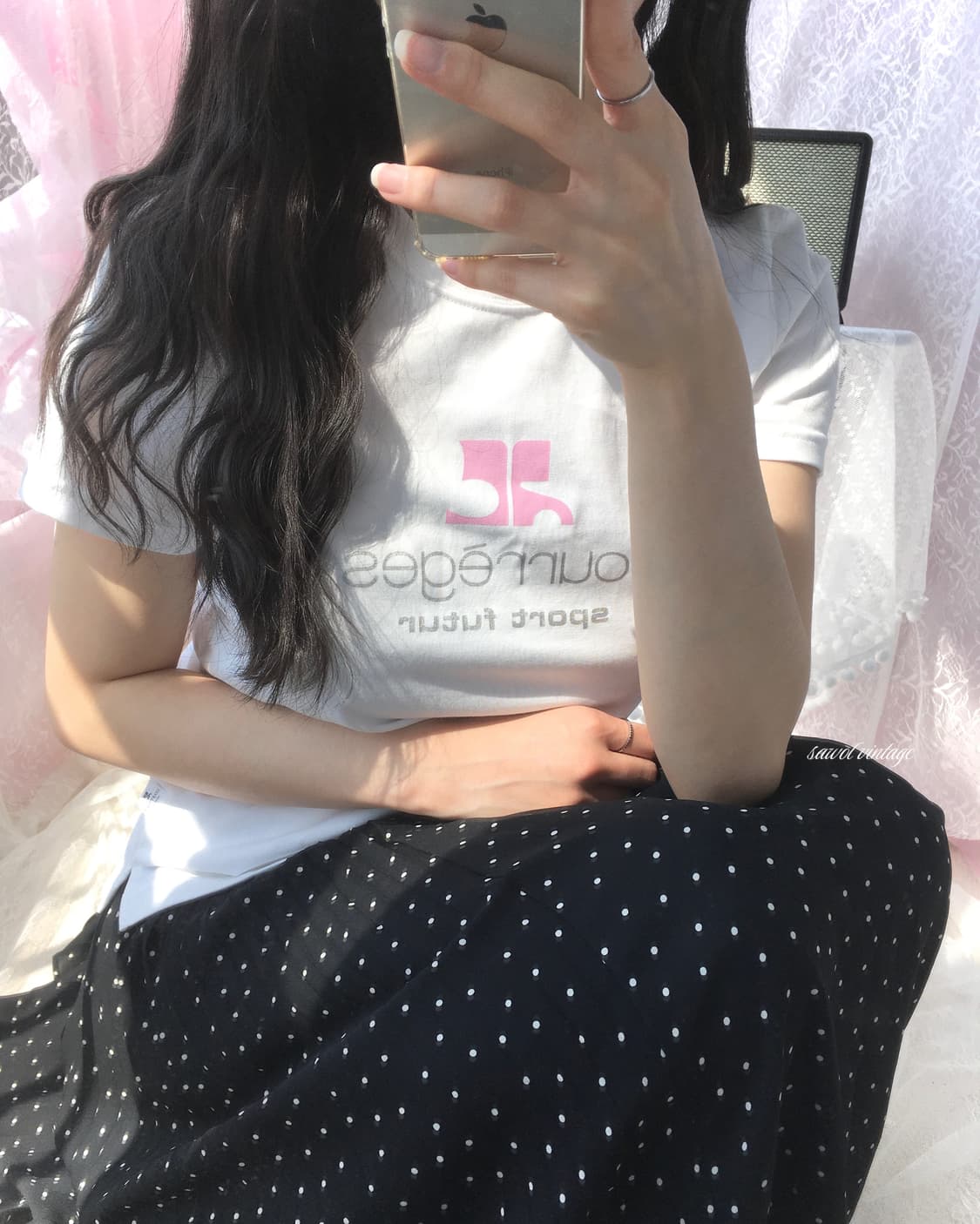 꾸레쥬 로고 반팔티 상품이미지1