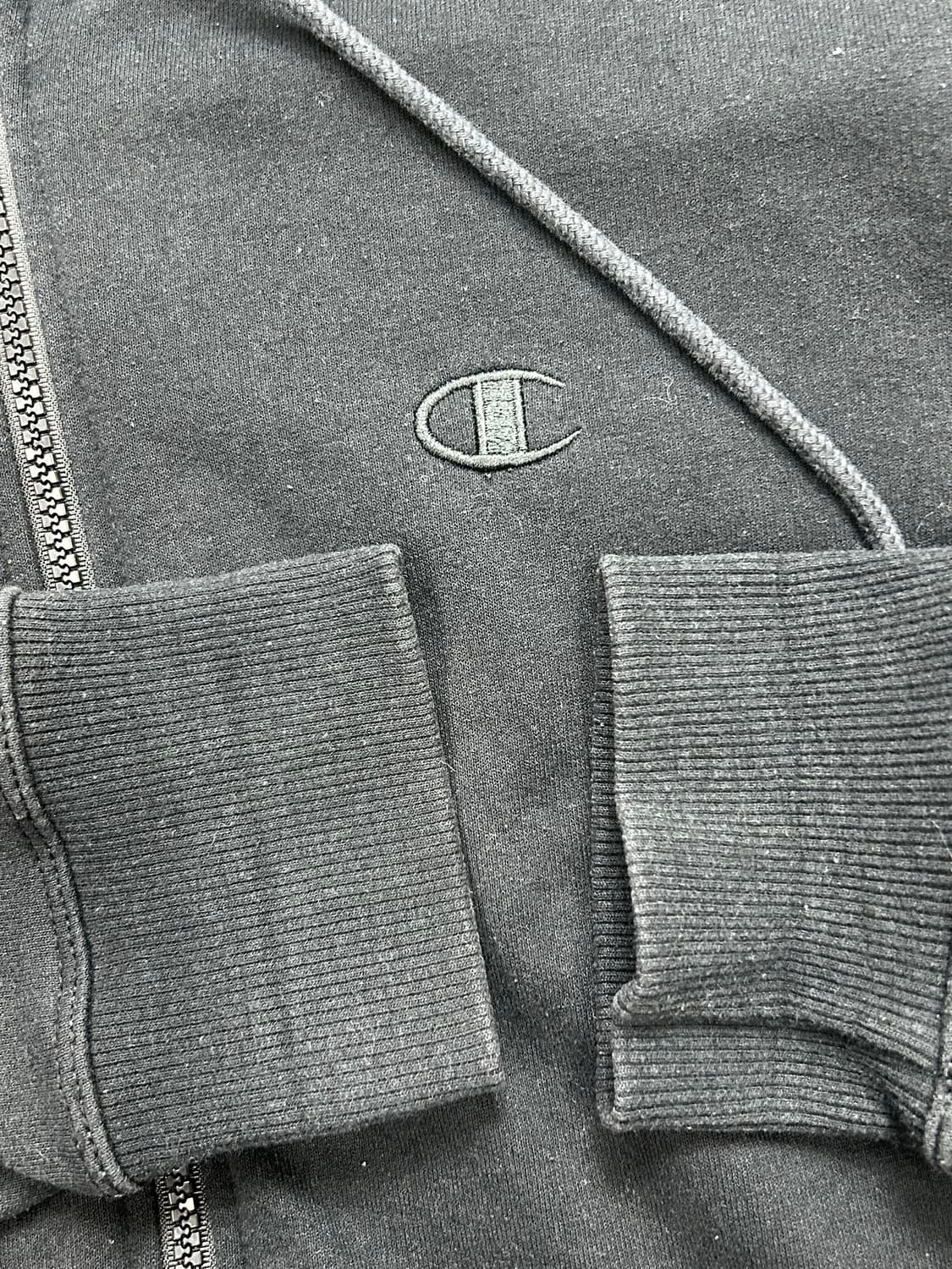 챔피온 자수로고 블랙 후드집업 XL 상품이미지6