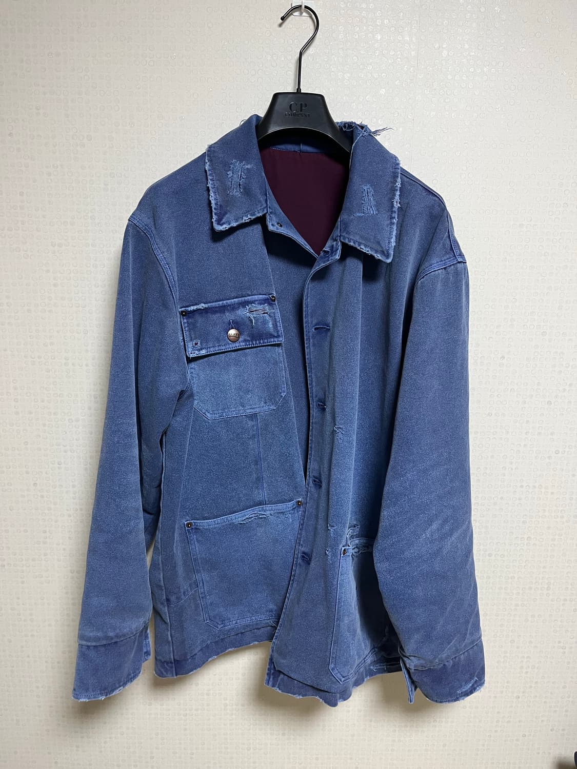 [L]llege 리지 워크자켓 블루 상품이미지2