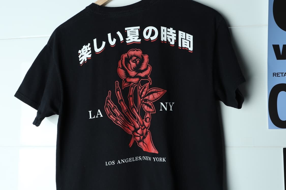 (M-L) 브랜드빈티지 반팔 티셔츠 USA 블랙 스컬 해골-H33311 상품이미지7