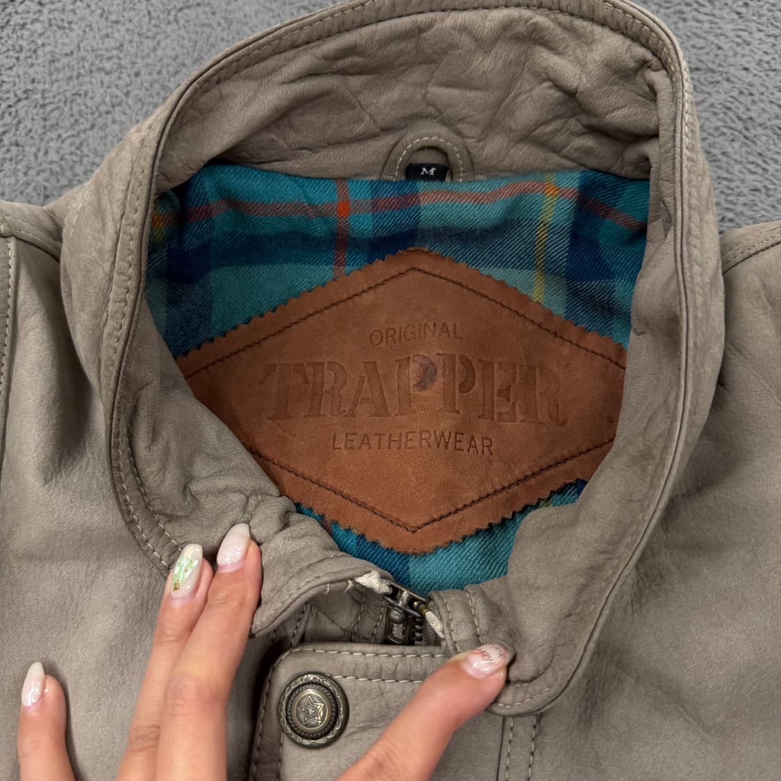 [ M ] 90s 빈티지 유러피안 쉐입 플라이트 보머 가죽 레더 자켓 상품이미지5