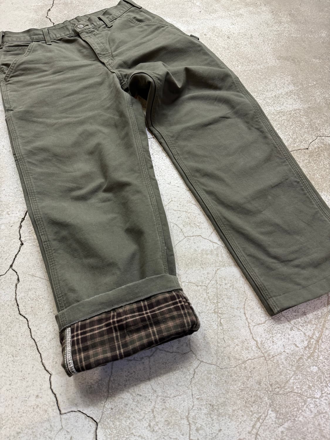 칼하트 B111 플란넬 라이닝 싱글니 워크팬츠(기장수선) 상품이미지5