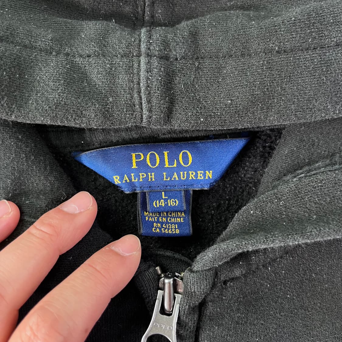 W 95 폴로랄프로렌 스몰포니 블랙 후드집업 상품이미지4