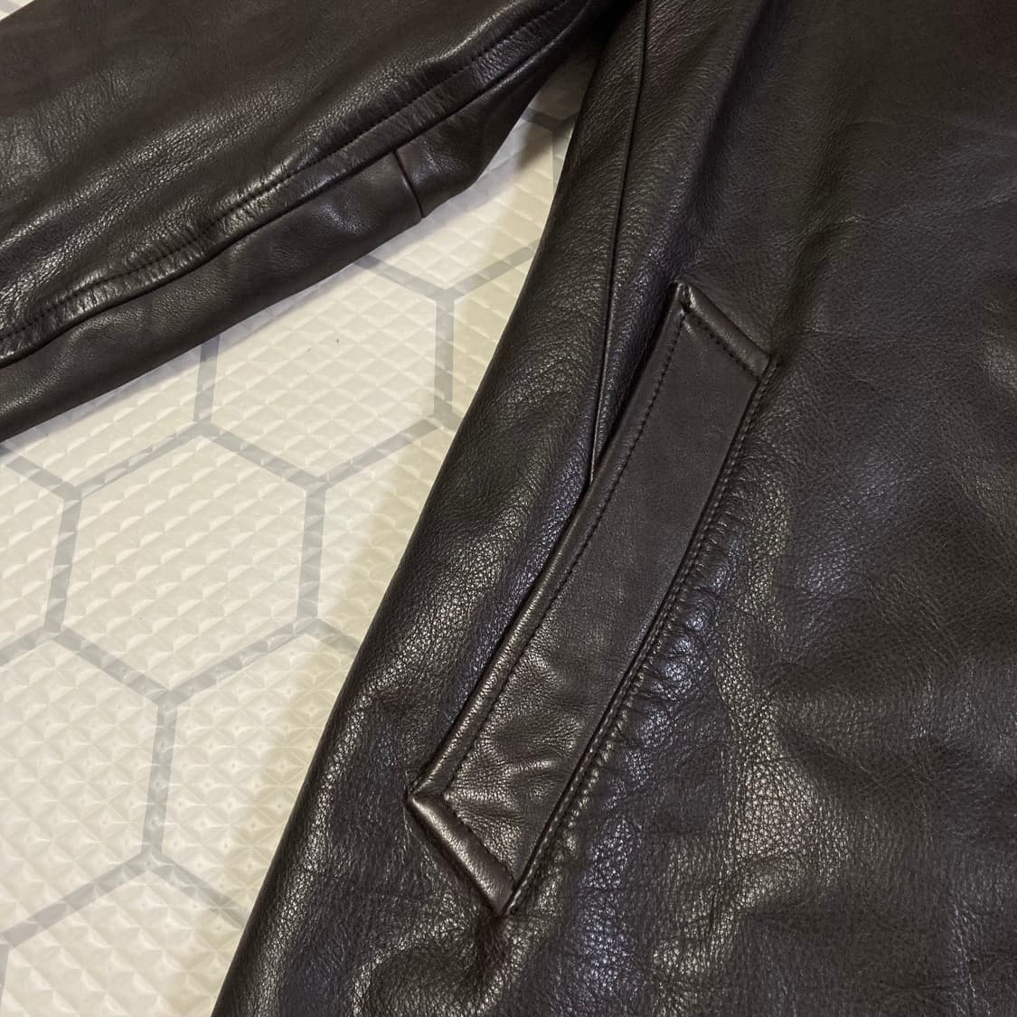 (M) 00s 갭 레더 카코트 다크 브라운 올드갭 상품이미지4