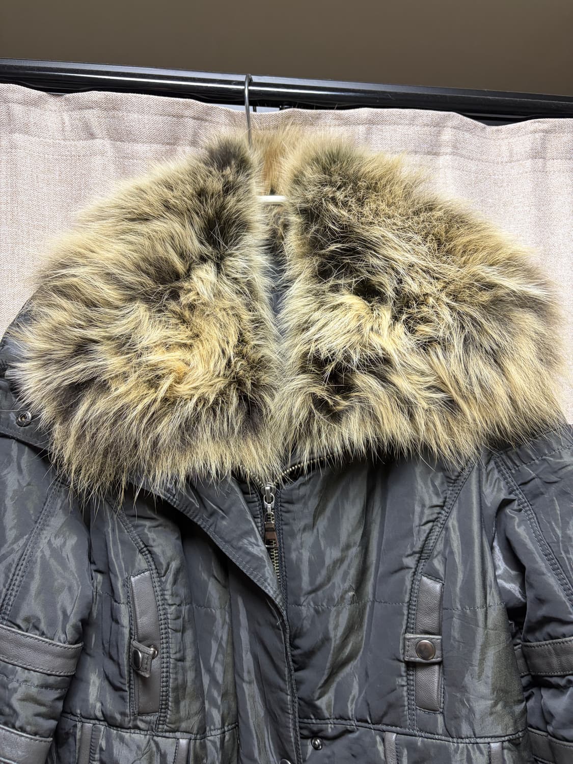 퍼 패딩 코트 상품이미지4