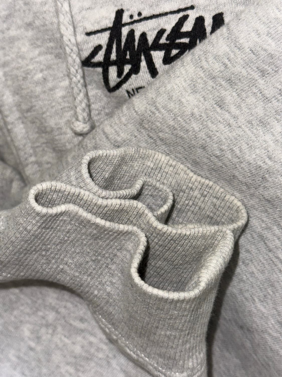 스투시 월드투어 후드집업 그레이 m 상품이미지3