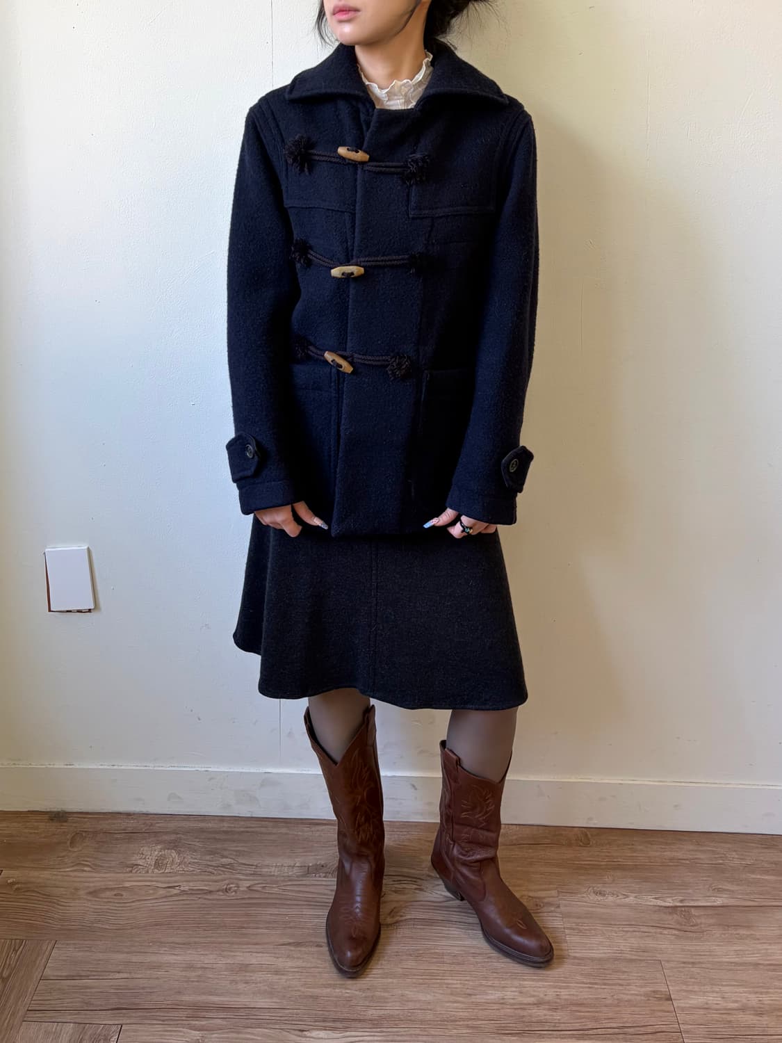 DRIES VAN NOTEN 네이비 더블 코트 상품이미지5