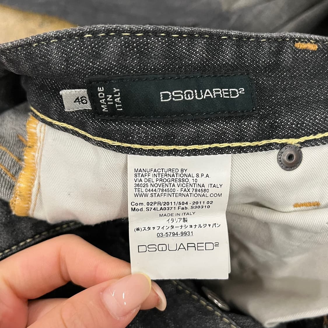 [정품/46] 디스퀘어드2 블랙 데미지 워싱 청바지 b19 상품이미지6