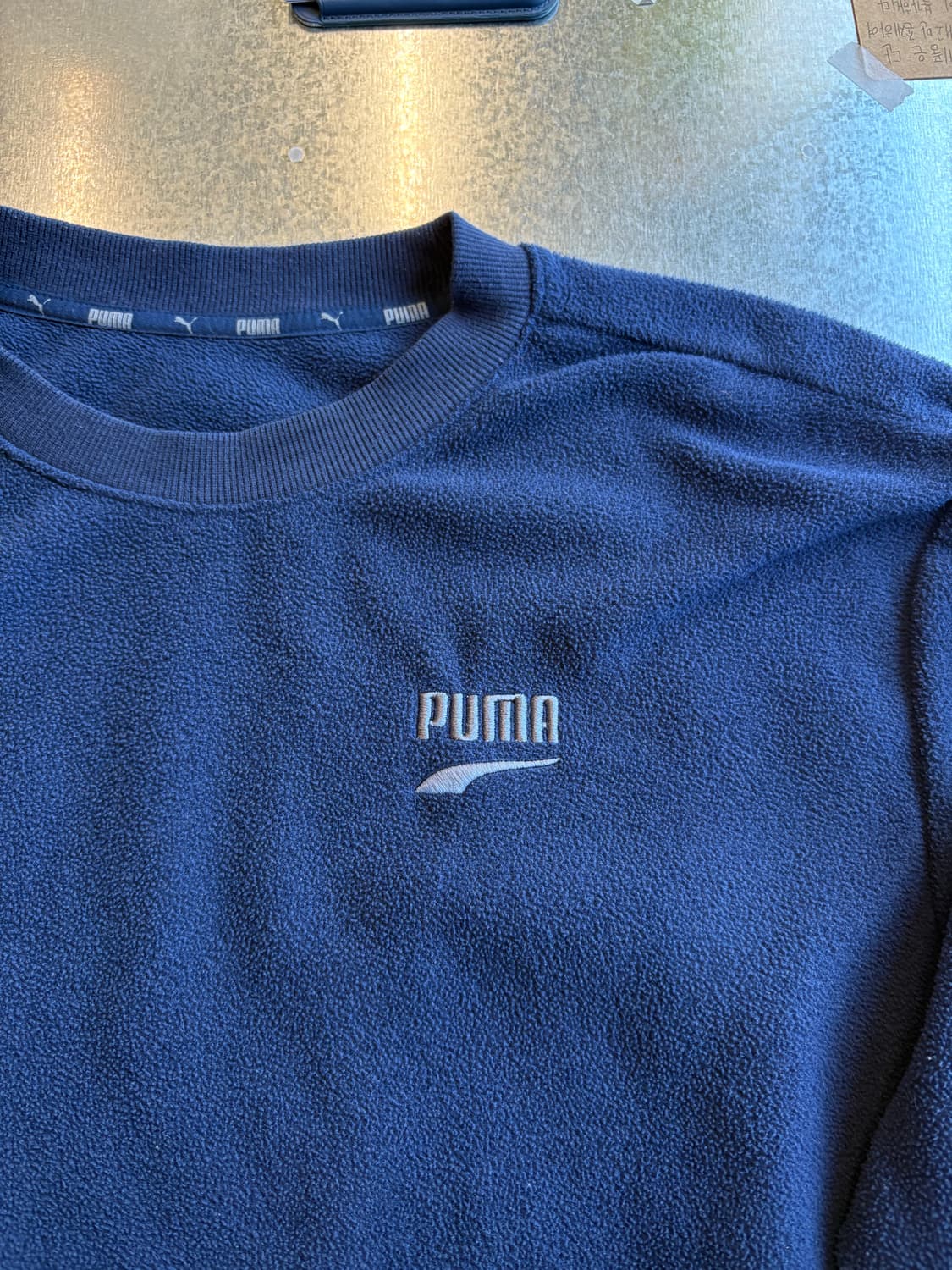 puma 네이비 플리스 티셔츠 상품이미지3