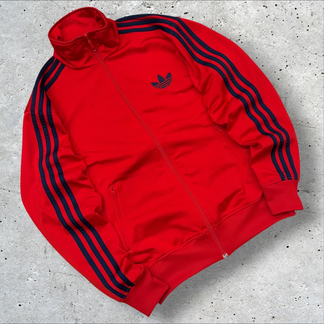 [100] 12s 아디다스 파이어버드 트랙탑 져지 레드 네이비 D775 상품이미지1