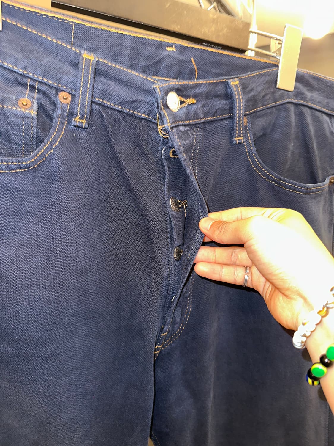 90’s Levi’s 501 navy denim washed pants 상품이미지5