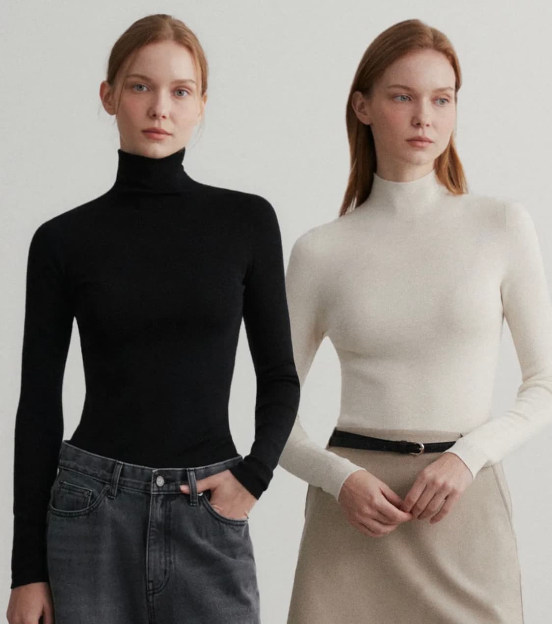 수아레 워셔블 터틀넥 블랙 (정가 3만원) 상품이미지1