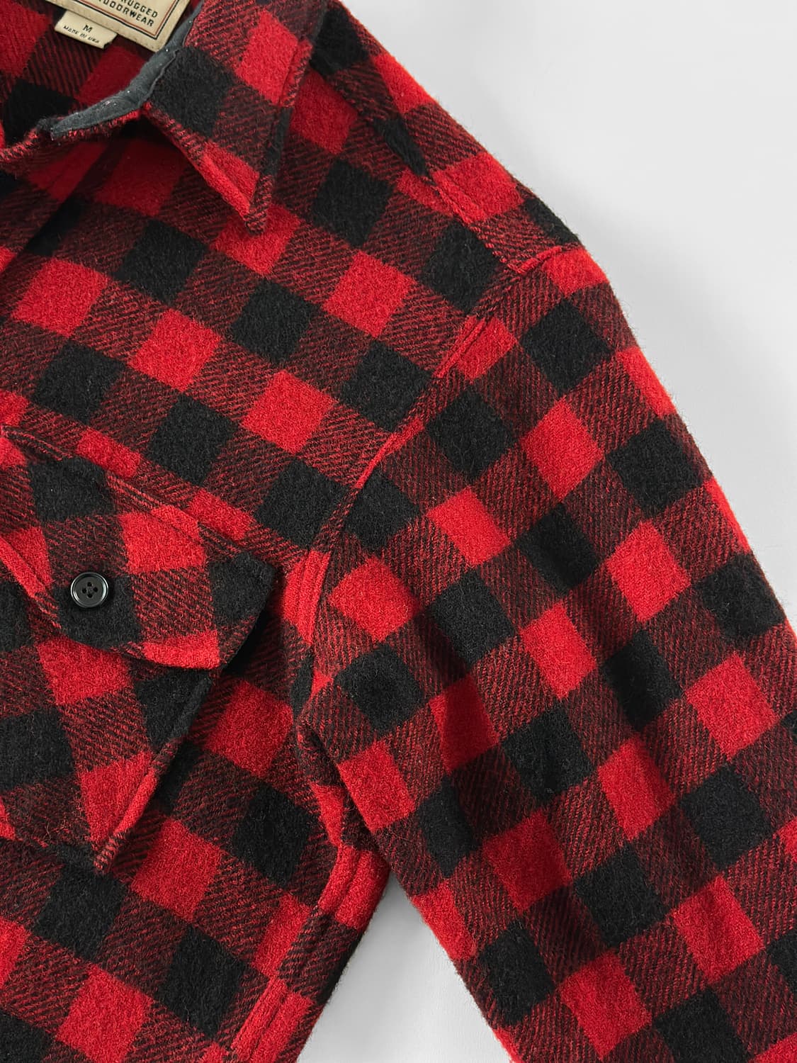 90s 빈티지 울리치 버팔로 체크 울 셔츠 상품이미지7