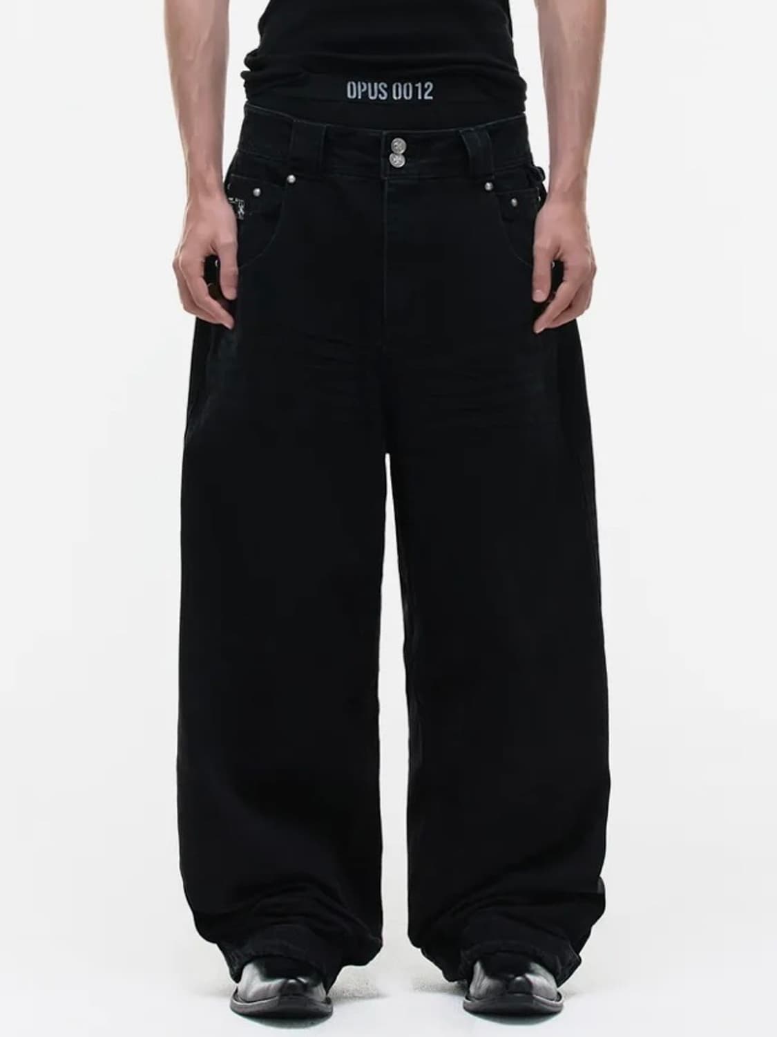 Op. 09 SIG LIQUID DENIM PANTS BLACK 상품이미지2