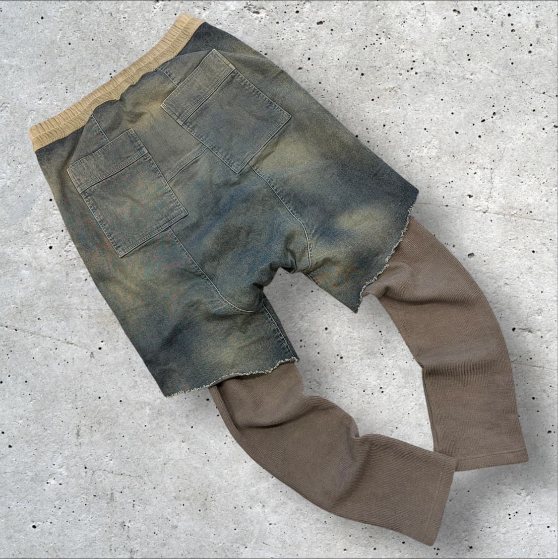 SUNDAYOFFCLUB 선데이오프클럽 데님 레이어드 배기팬츠 B764 상품이미지2