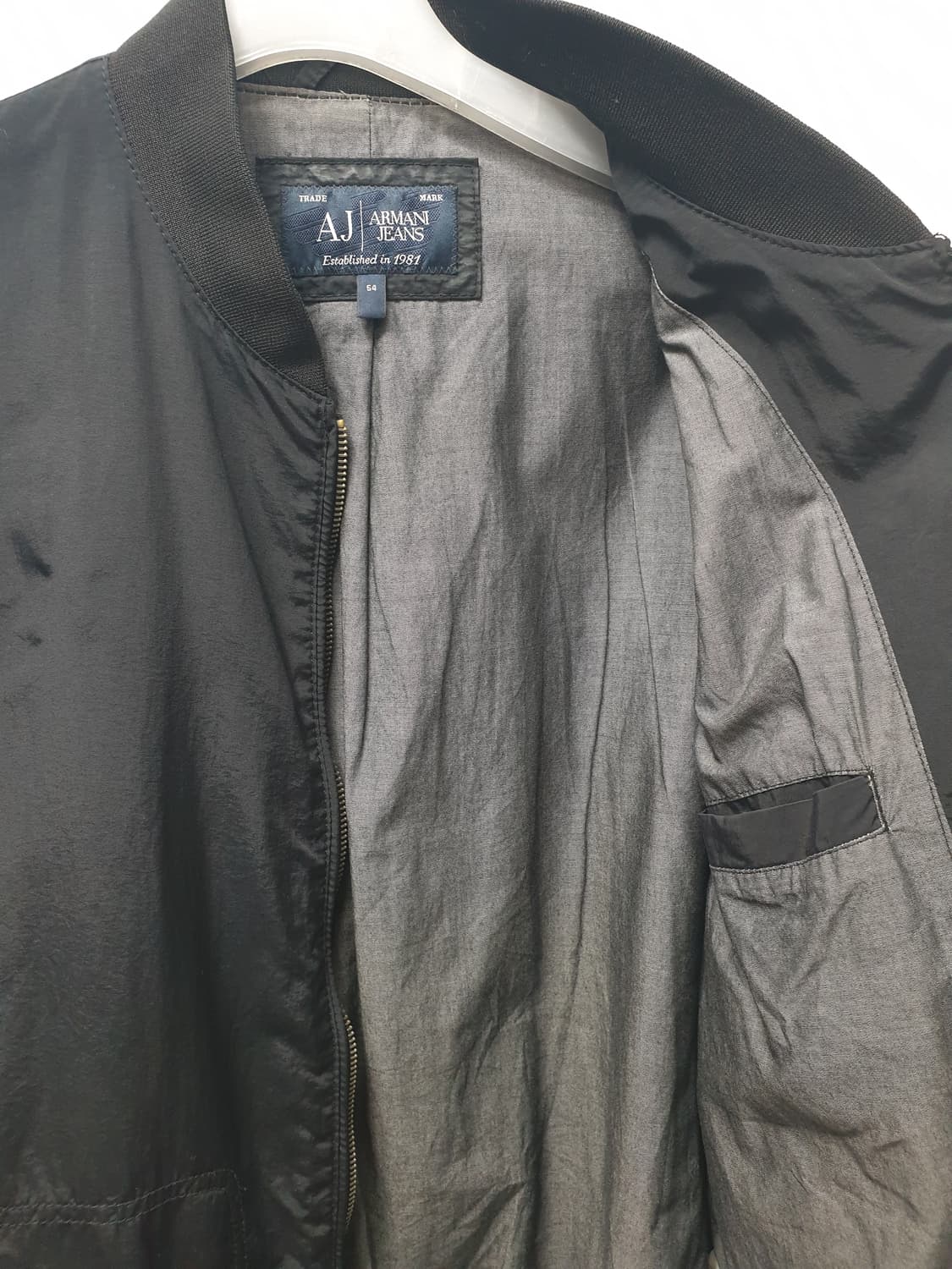 아르마니진 블랙 봄버 자켓 xl 54 상품이미지8