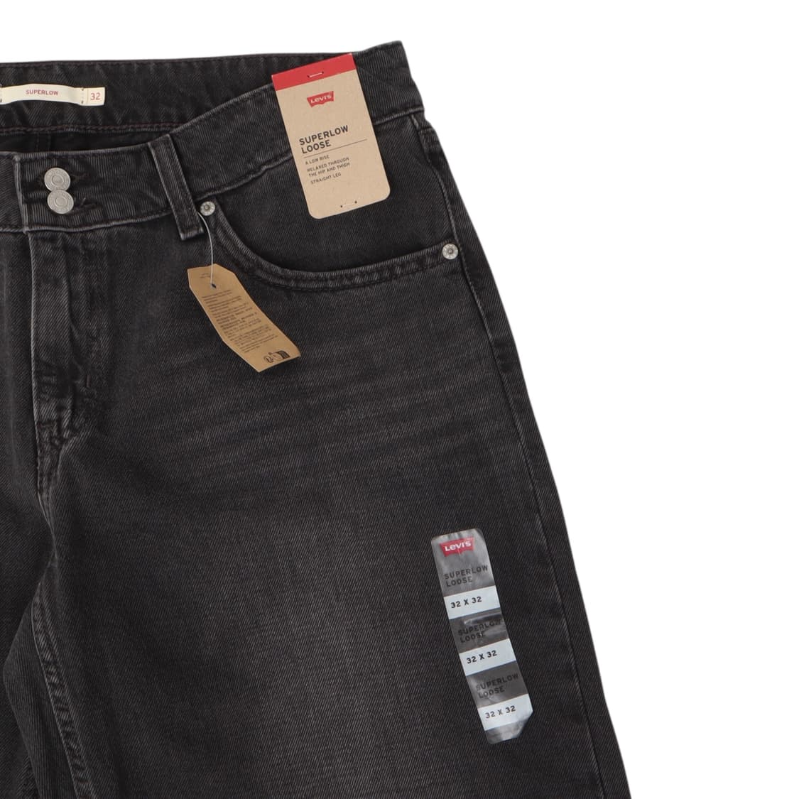 리바이스 흑청 슈퍼로우 루즈 데님팬츠 상품이미지3