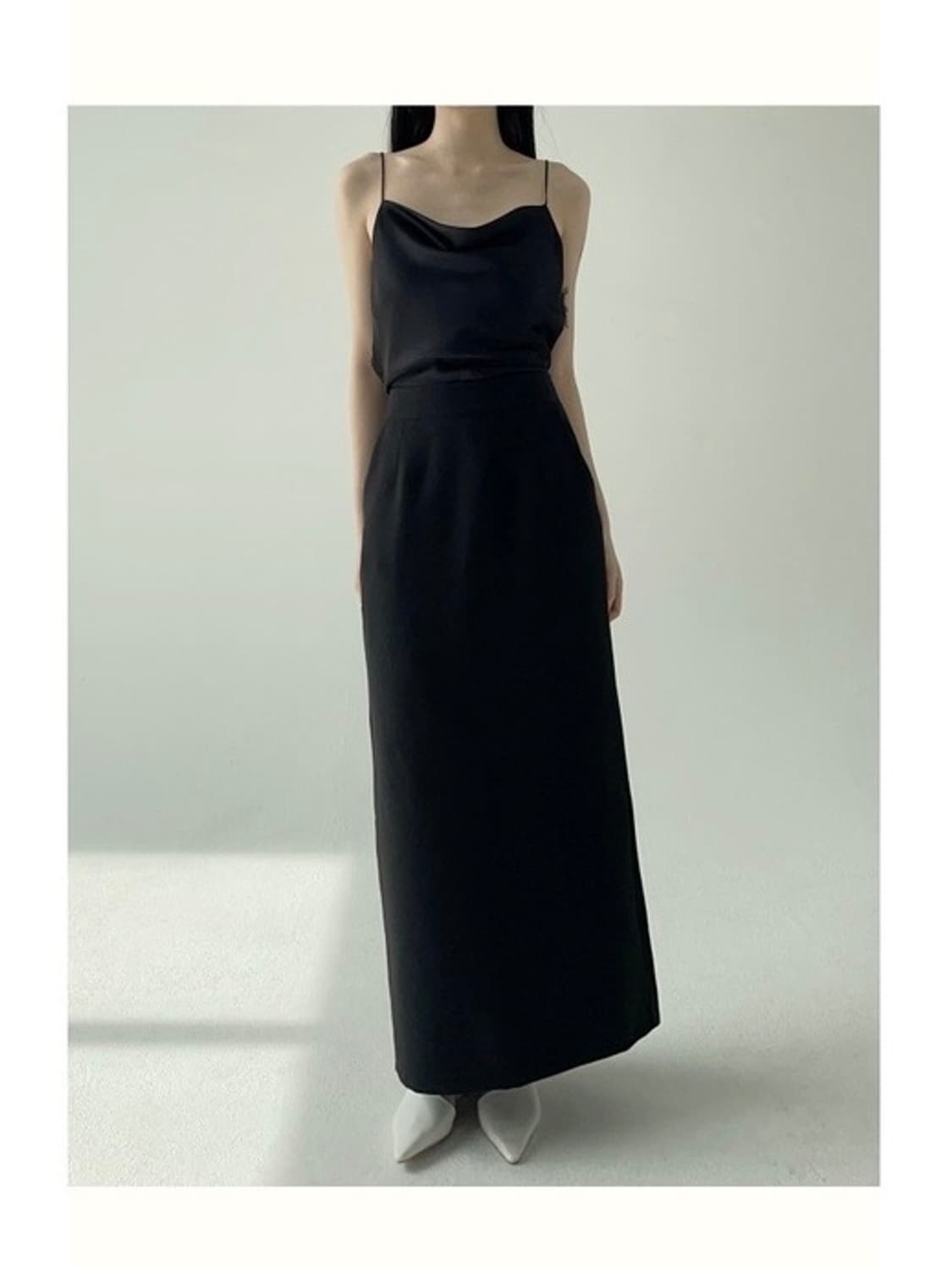 아델리오 실크 슬리브리스 (블랙) 상품이미지2