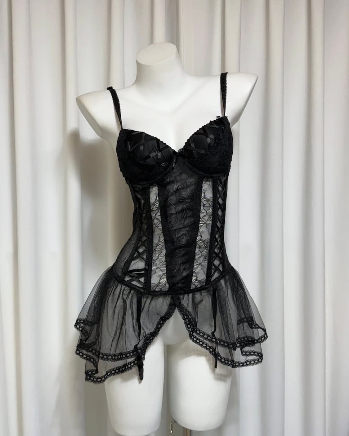 빈티지 갸루st 블랙 코르셋 상품이미지1